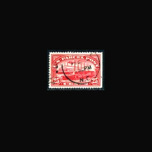 USA Paketpost Briefmarke - gebraucht, vz S#Q9 sm Riss - Bild 1 von 1