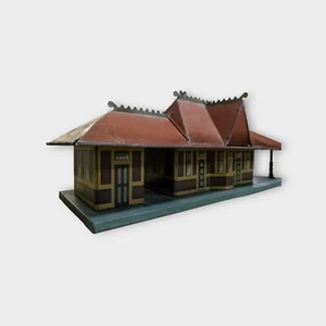 Piatto Latta Litografia Stazione Ferroviaria Made In England HO 15x5x6 Ottimo... - Foto 1 di 5