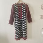Origins Womens Tunic Kurti Top Red Embroidered Size XS