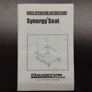 Manual del propietario usado Pride INFMANU2015 instrucciones de funcionamiento para asientos Synergy - Imagen 1 de 4