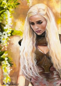 LE ACEO PRINT Game of Thrones Daenerys Targaryen Emilia Clarke Khaleesi Dany - Bild 1 von 1