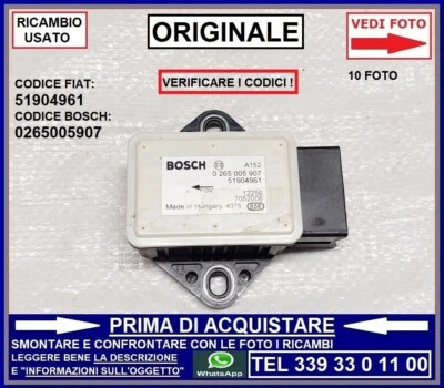 SENSORE ESP ASR FIAT 500 GRANDE PUNTO EVO ALFA MITO FORD KA + ALTRI COD 51904961 - Immagine 1 di 4