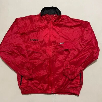 Vintage Obermeyer Men’s Red 100% Nylon Light Rain Windbreaker Jacket Style Parac - Image 1 of 4