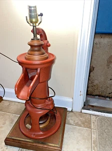 City of Hoosier Kendallville Ind. Cast Iron Water Well Pump ConversionTable Lamp - Picture 1 of 24