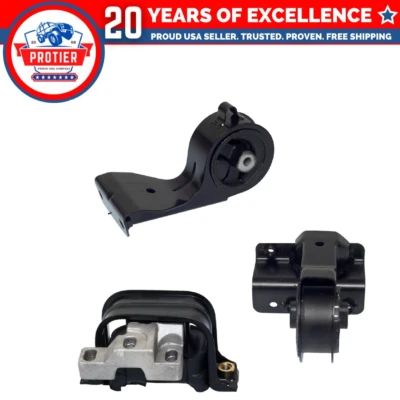 Front & Rear Engine Motor Mount Set for 1998-2000 Chrysler Cirrus 2.4/2.5L 3PCS - Image 1 of 4