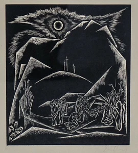 Prof. Ewald Dülberg, 1915, Lehrer am Bauhaus,Aufl 6/XIV SEHR RAR MUSEAL, gerahmt - Bild 1 von 2