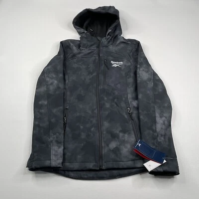 Chaqueta REEBOK ROPA EXTERIOR ACTIVE SOFTSHELL Negra Gris Teñido Para Mujer $150 Pequeña Foto 1 de 4