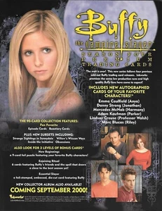 Buffy the Vampire Slayer Season 4 Trading Cards Dealer Sell Sheet Inkworks 2000 - Picture 1 of 2