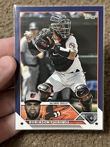 2023 Topps Series 2 Robinson Chirinos Card #620 Royal Blue Parallel Orioles