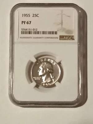 1955 Washington Quarter - SHINE and LUSTER - COMBINED SHIPPING - Image 1 of 4