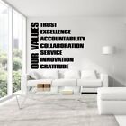 Large Office Values Wall Sticker Business Company Motivate Quote Teamwork Succes