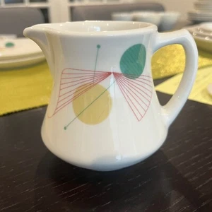 MCM Retro Syracuse China Geometric Atomic Pattern "Fanfare" Creamer - Picture 1 of 4