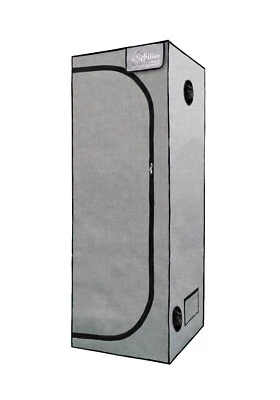 Growzelt 70 x 70 x 200 cm - Growbox Pflanzenzelt Anbauzelt Indoor Grow Tent 600D - Bild 1 von 4