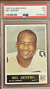 1965 Philadelphia #053 PSA 5 Mel Renfro Dallas Cowboys Rookie HOF 53 Set Break