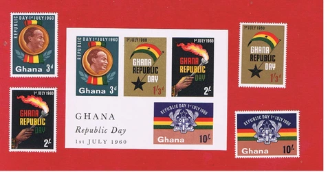 Ghana #78-81a  MNH OG   Declaration   w/SS   Free S/H Cover