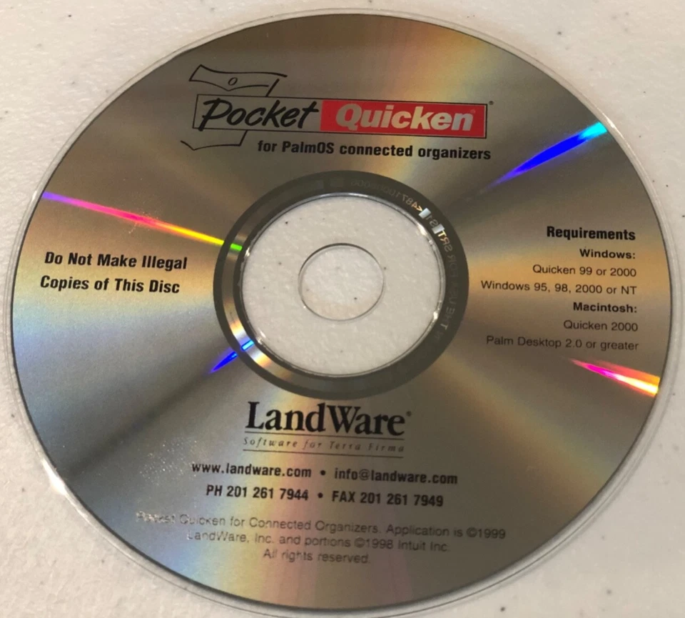Pocket Quicken for Palm OS/Pocket PC Handhelds - CD only - Image 1 of 1