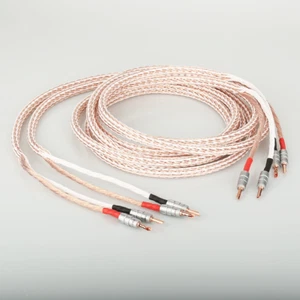 12TC 8N OCC hifi speaker single cable With CMC red copper plated Z- plug 24 wire - Picture 1 of 11