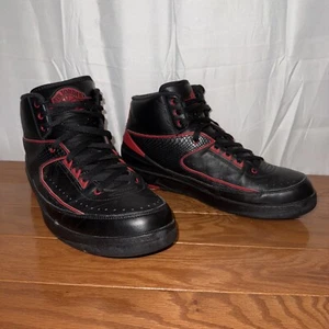 Nike Air Jordan 2 Retro Alternate 87 Black Red size 11.5 834274-001 - Picture 1 of 7