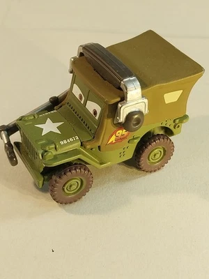 Disney CARS Jeep 'Sarge' with radio headset. Near perfect condition. Army green. - Image 1 of 4