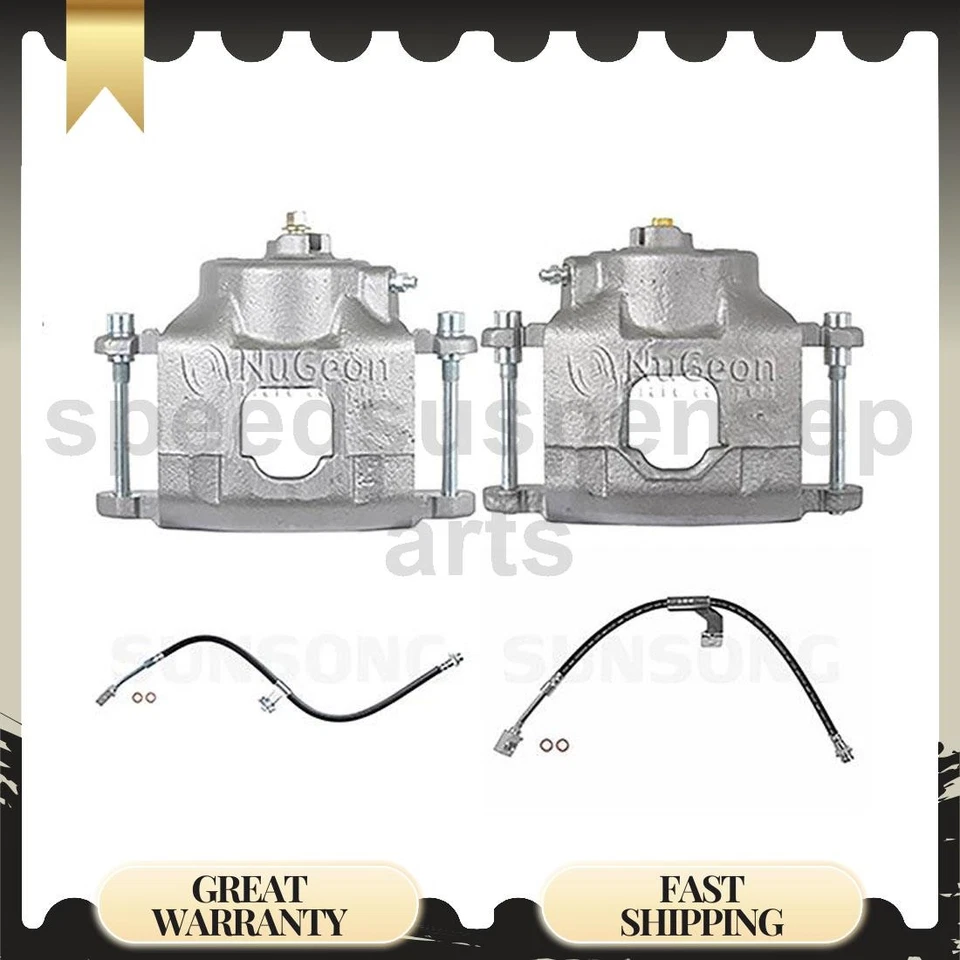 Front Brake Caliper Set Brake Hose 4pcs Fits 1983 1984 1985 1986 Chevrolet G30 - Image 1 of 4