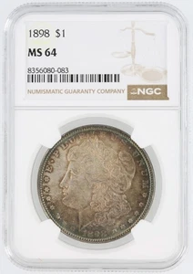 1898 Morgan Silver Dollar NGC MS64 S$1 Philadelphia Mint No Reserve - Picture 1 of 4