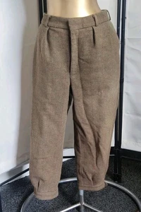 MENS TWEED TROUSERS 36" BROWN GREEN PLUS FOURS COUNTRY SHOOTING RIDING VINTAGE - Picture 1 of 13