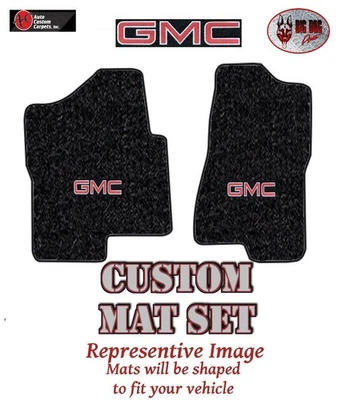 Juego de alfombrillas negras para camioneta GMC Sierra 2500 1999-2004 con logotipo GMC Foto 1 de 4