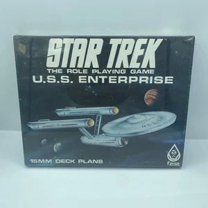 Vintage Star Trek The Role Playing Game U.S.S. Enterprise 15MM Deck Plans Sealed - Picture 1 of 7