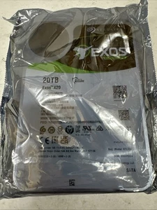 Seagate Exos X20 ST20000NM007D 20TB 512E SATA 6Gb/s 3.5" Enterprise Hard Drive - Afbeelding 1 van 3