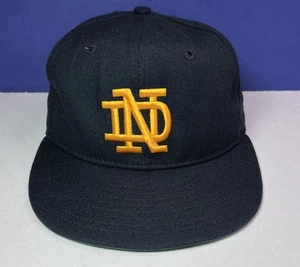 Sombrero modelo profesional Notre Dame ND New Era de colección etiqueta 7-3/8 (6-7/8 real) hecho en EE. UU. - Imagen 1 de 12