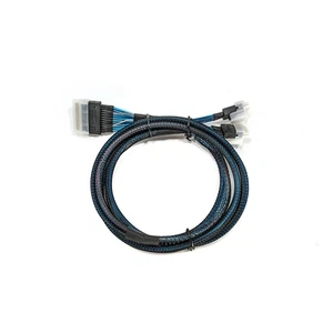 SlimSAS x8 to 2*SlimSAS x4SFF-8654 74P to 2*SFF-8654 38P 75cm - Picture 1 of 2