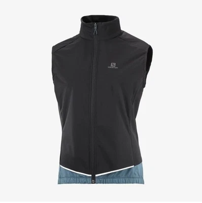 Chaleco de esquí Salomon XS Light Shell talla XS negro cremallera completa cortavientos transpirable  Foto 1 de 4