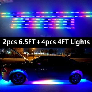 4pcs 4FT + 2pcs 6.5FT Quad Row Underglow LED Light Strips for Truck Wheel Lights - Bild 1 von 13