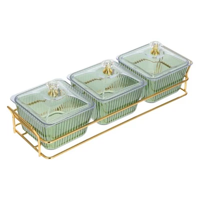  Trockenobstschale mit Deckel: Unterteilte Snackschale, Servierplatte für - Bild 1 von 4