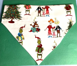 Over Collar SlideOn Pet Dog Cat Bandana Scarf  CHRISTMAS THE GRINCH  LARGE - Picture 1 of 1