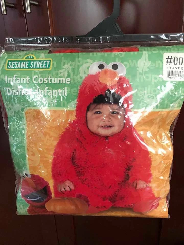 Sesame Street ELMO Plush Deluxe Infant Costume  Size 12-18 Months + BONUS - Image 1 of 4