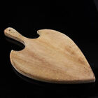 Leaf Shaped Mango Wood Cutting Board With Handle For Kitchen Vegetable & Breads