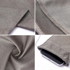 Silver Fiber Radiation Protect Phone Pocket Shield Radiation Bag Aluminium Pouch - Picture 1 of 13