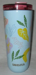 Davids Tea GLOSSY CAMELLIA BLUEBERRY FAVOURITE TUMBLER hot/cold stainless steel - Picture 1 of 4