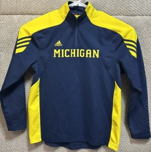 Adidas Climalite Scorch Quarter Zip Pullover Michigan Wolverine’s Men’s Small - Picture 1 of 4