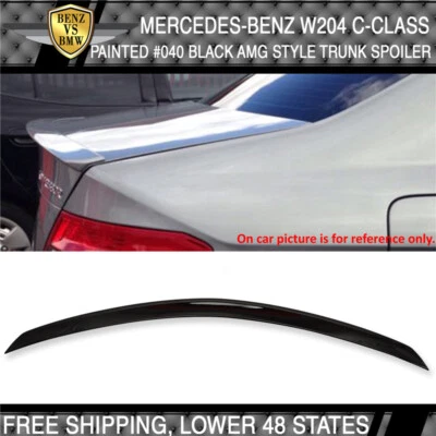 08-14 Benz C Class W204 4Dr AMG Style # 040 Black Painted Trunk Spoiler Foto 1 de 3