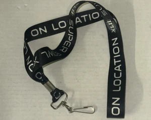 Super Bowl XLII Giants Patriots NFL Keychain Lanyard On Location Pass 19" - Picture 1 of 5