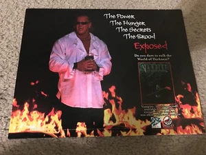 Vintage 1999 WWF THE BROOD GANGREL Poster Druck Werbung Foto VAMPIR DIE MASKERADE BUCH - Bild 1 von 1