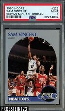 1990 NBA Hoops #223 Sam Vincent Shows Michael Jordan PSA 9 MINT
