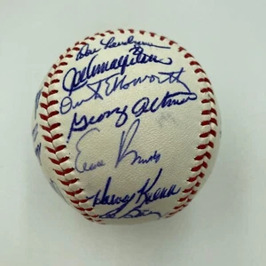 1965 Chicago Cubs Team Signed NL Baseball Ernie Banks Ron Santo JSA COA - Picture 1 of 7
