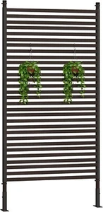 72" H×36" W Freestanding Metal Privacy Screen for Outdoor Patio - Heavy-Duty - Picture 1 of 7