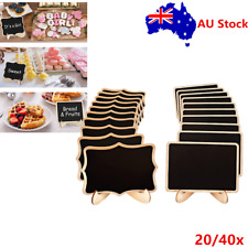 20/40X Wooden Chalkboard Labels Table Numbers Food Signs Wedding Party Docor AU