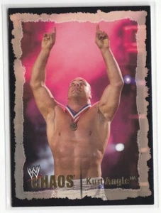 KURT ANGLE ( Rare! GOLD PARALLEL ) 2004 Fleer WWE CHAOS Trading Card #4 - Picture 1 of 1