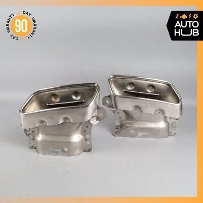 10-17 Mercedes W217 S550 CL550 R350 Exhaust Mufflers Muffler Tips Set OEM - Image 1 of 4