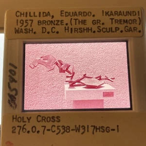 Eduardo Chillida “1957 Bronze” Spanish Sculpture Modern Art 35mm Slide - Picture 1 of 3